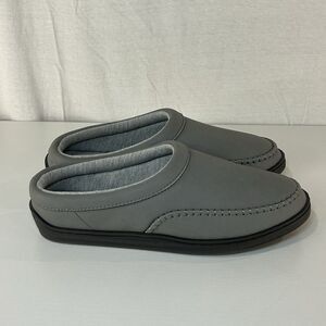 My Slippers Womens Sz 10 Gray Leather Slippers Cushioned Loafer By My Pillow